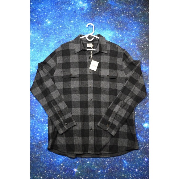 Faherty Other - Faherty Shirt Mens XL Gray Black Legend Sweater Buffalo Plaid Flannel Button Up